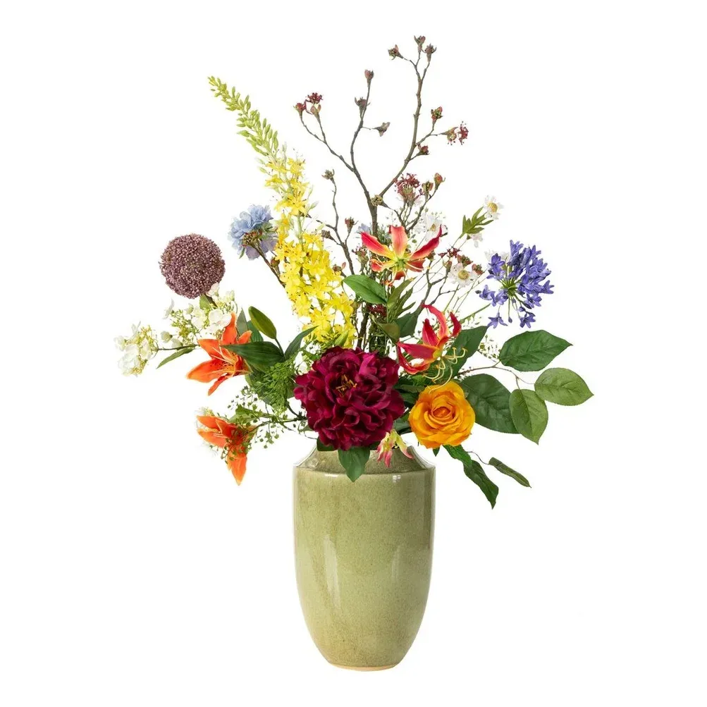Kunstig blomsterbuket XL flower bomb i multifarver - Brøndsholm