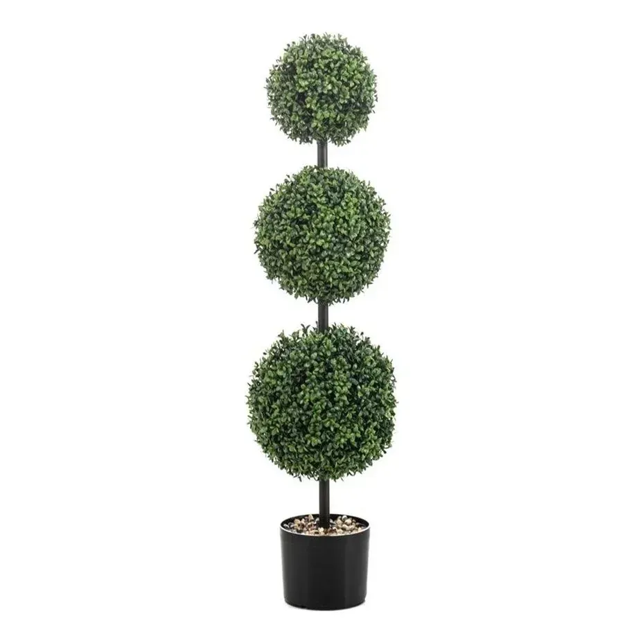 Buksbom bold, x3, 100cm, UV, kunstig plante – Brøndsholm