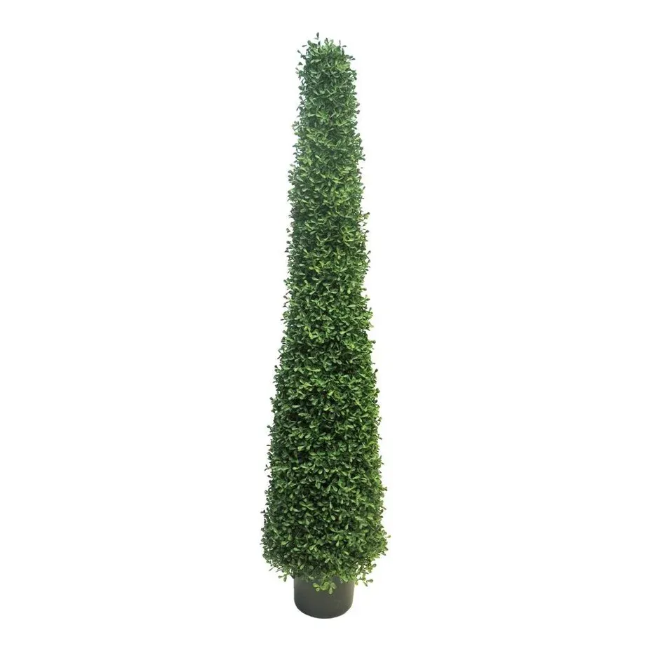 Buksbom, kegleform, 130cm, UV, kunstig plante – Brøndsholm
