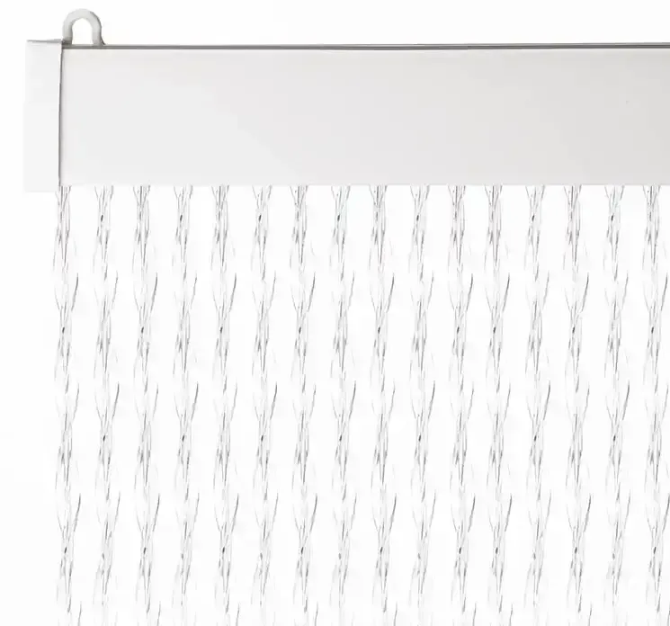 Trådgardin af transparant plast til campingvogn