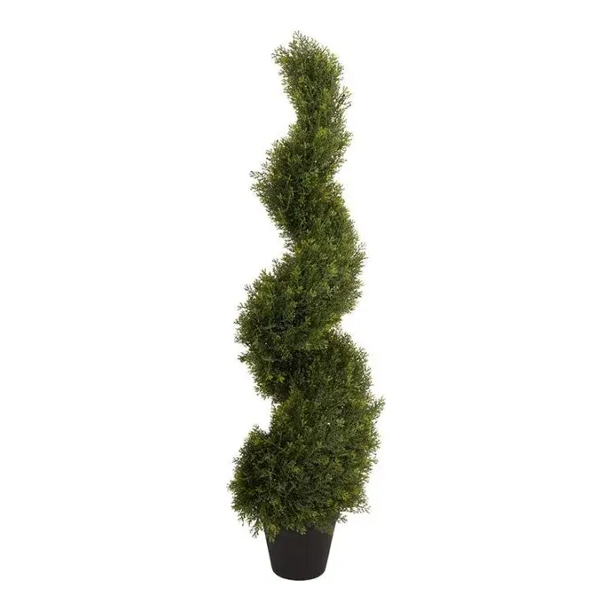 Cedertræ spiral i potte, 130cm, grøn, UV, kunstig plante – Brøndsholm