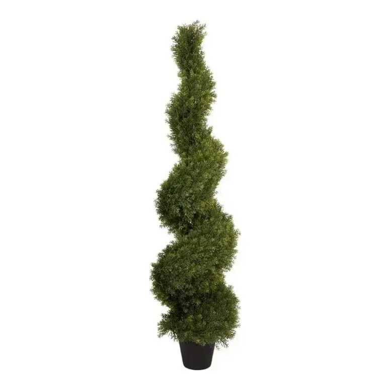 Cedertræ spiral i potte, 160cm, UV, kunstig plante – Brøndsholm