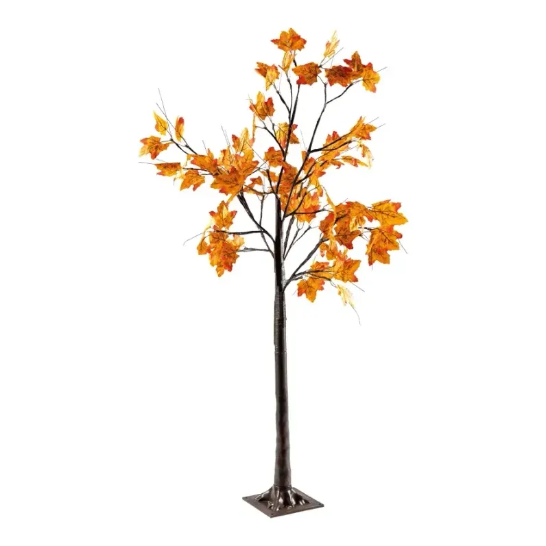 Efterårstræ med 48 LED, 120cm, kunstig plante – Brøndsholm