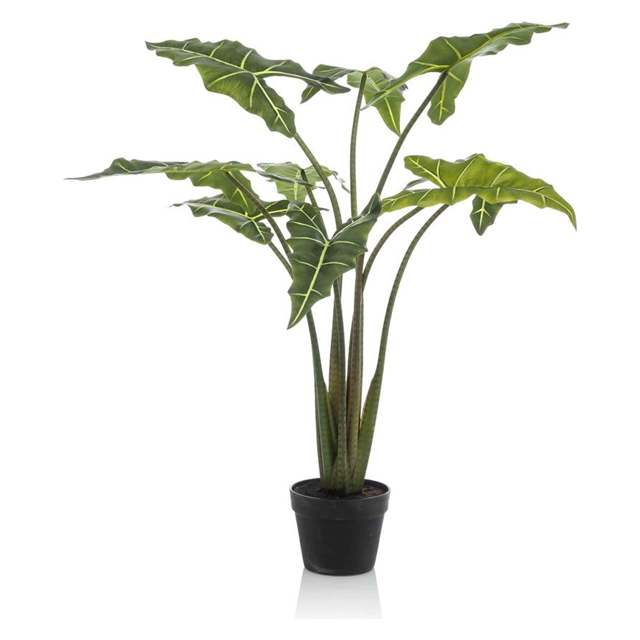 Elefantøre i potte, Alocasia, 120cm, kunstig plante - Brøndsholm