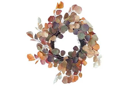 kunstig eukalyptus krans i efterårsfarver