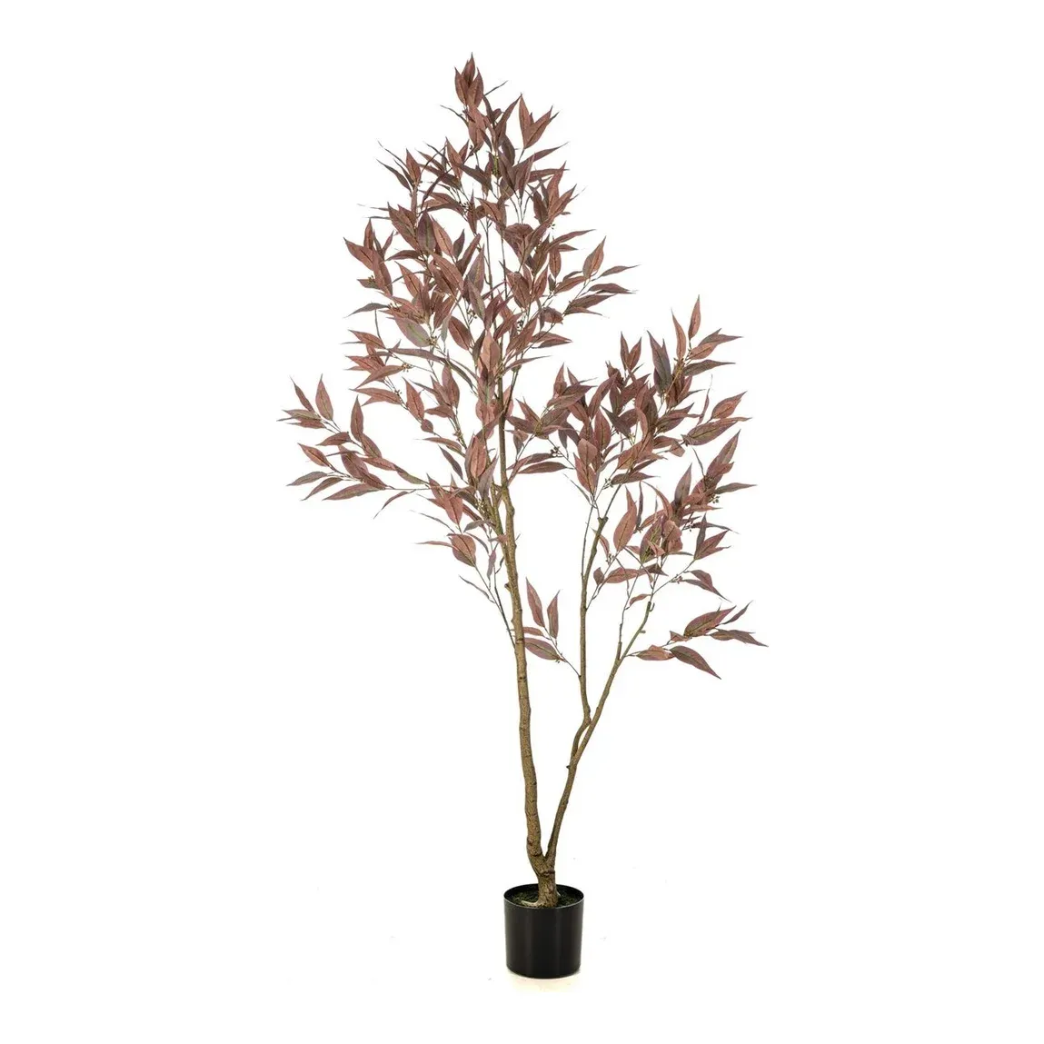 Eukalyptustræ, 200cm, bordeaux, kunstig plante - Brøndsholm