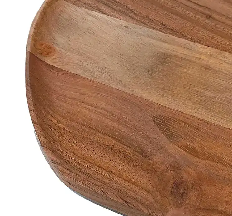 Fad rundt af akcietræ naturfarvet fsc certificeret 33cm closeup