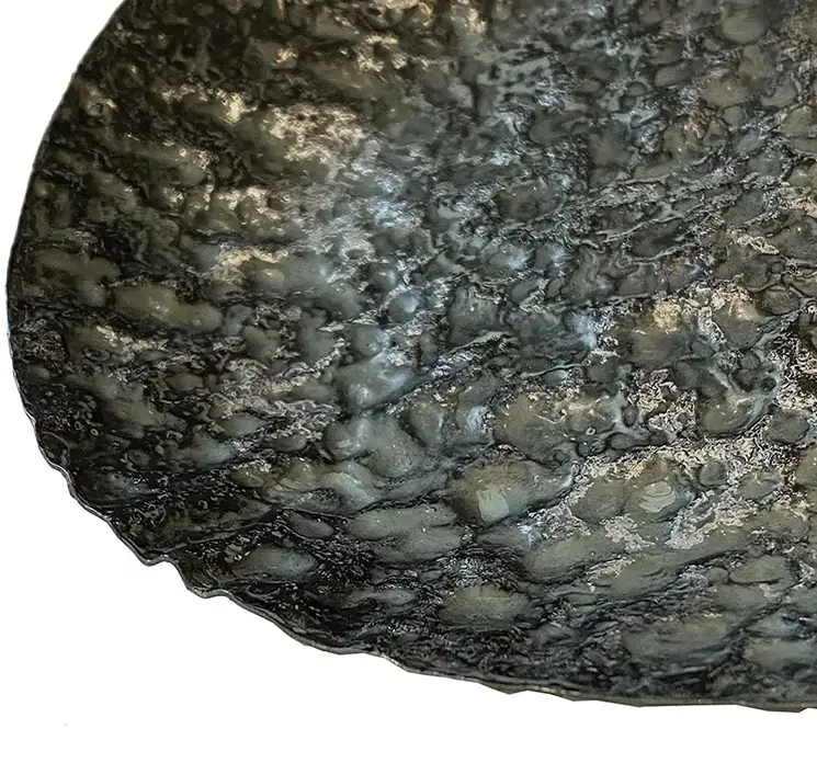 Fad af metal i sølv farvet 29cm