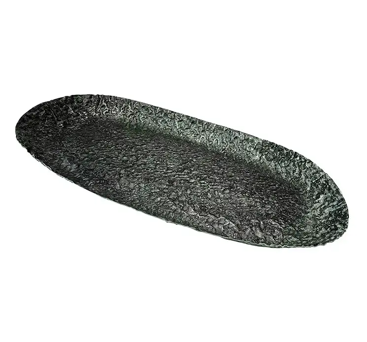 Fad af metal i sølv farvet 44cm