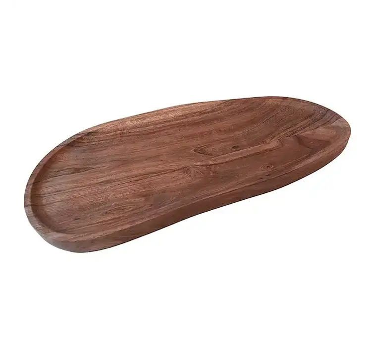 Serveringsfad af akacietræ aflangt 25cm