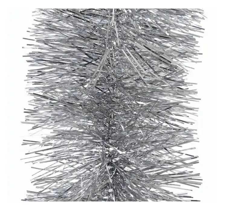 Tinsel guirlande i sølv