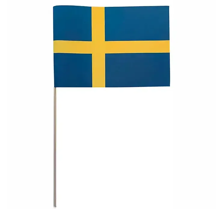 Flag af papir på træpind sverige