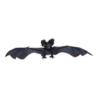 Sort flagermus Halloween-dekoration med 64 cm vingefang – Brøndsholm
