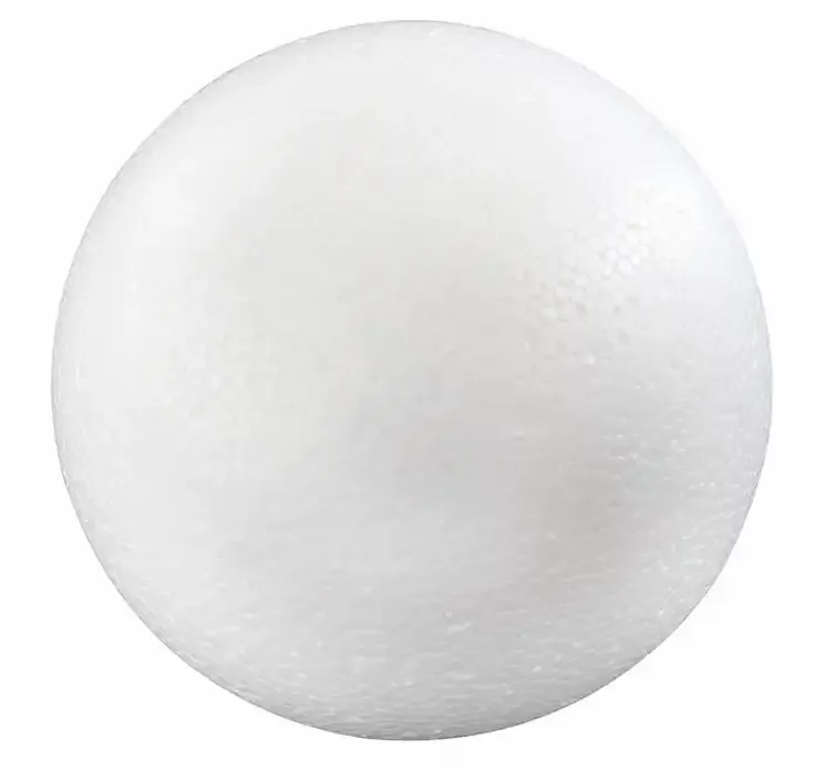 Styropor kugle i hvid