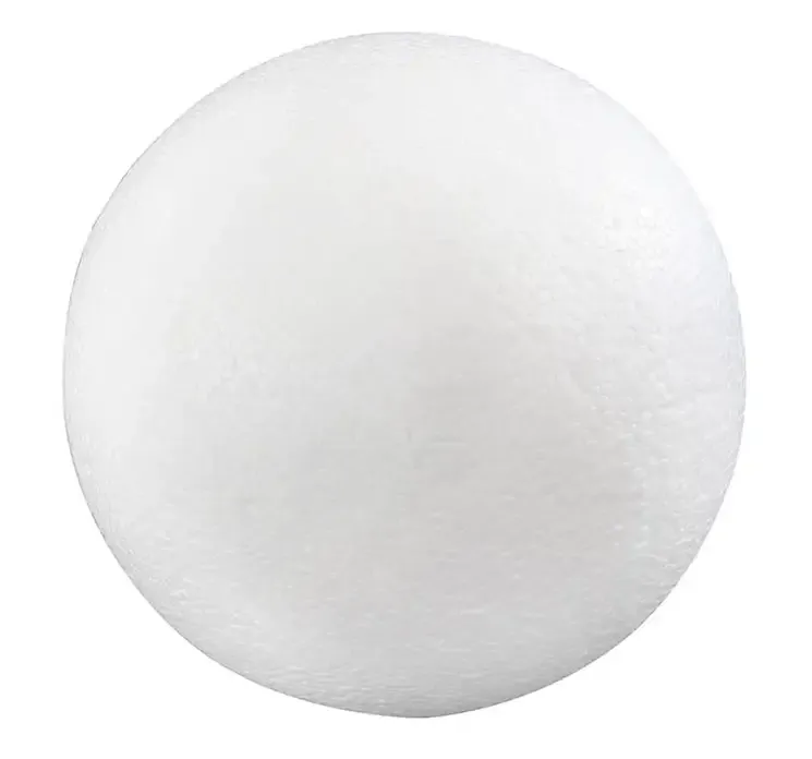 Kugle af styropor i hvid