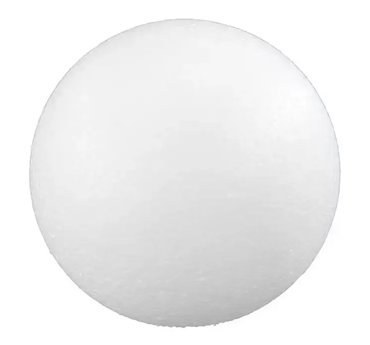 Kugle af styropor i hvid