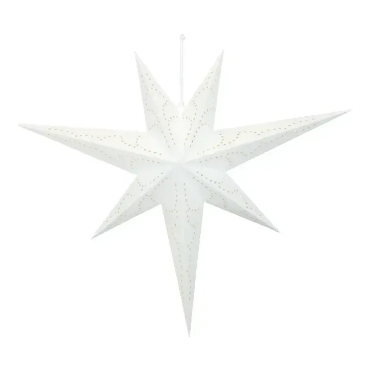 Foldbar stjerne, 7-takket, 60cm, jul – Brøndsholm