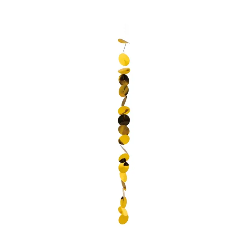 Foliegardin, rund, 200cm, Ø12,5cm, guld – Brøndsholm