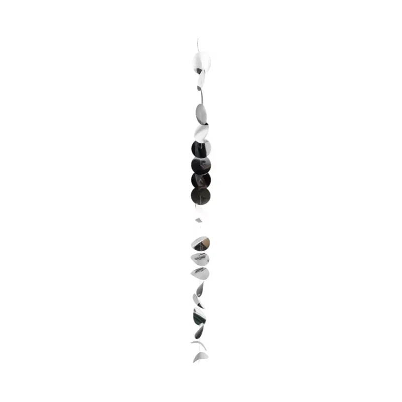Foliegardin, rund, 200cm, Ø12,5cm, sølv – Brøndsholm