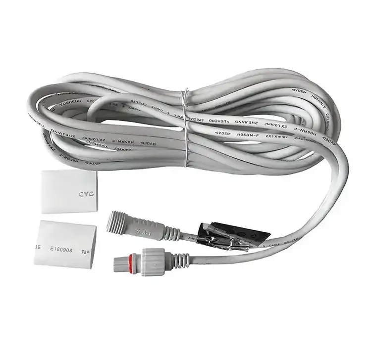 Forlængerledning i hvid gummi til LED