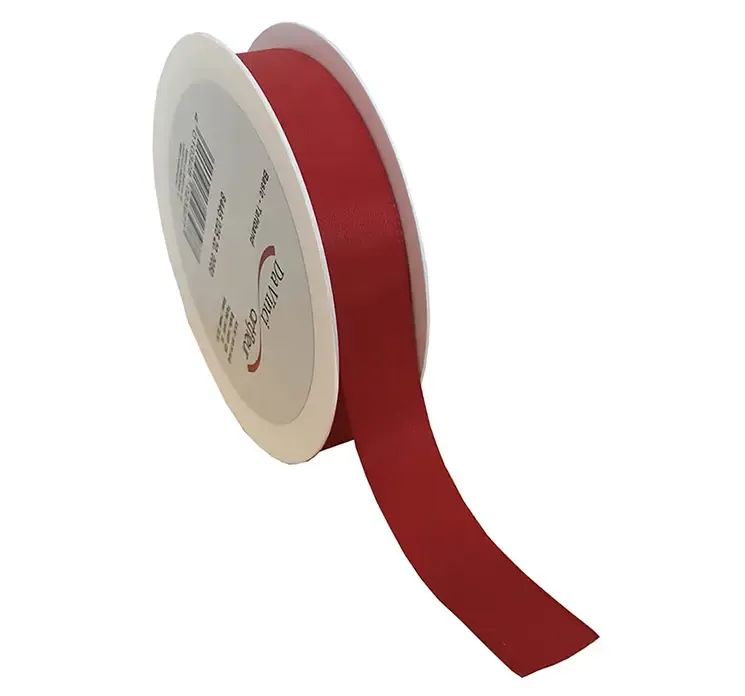 Gavebånd af taft med sømkant i rød