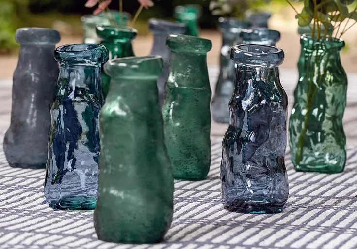 Glasvaser simplicity i genbrugsglas