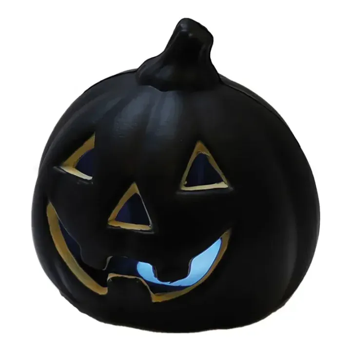 Græskar med ansigt, 10x10cm, Halloween – Brøndsholm
