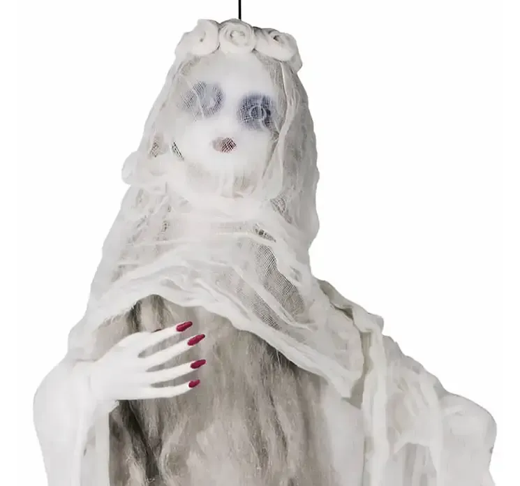 Spøgelsesbrud til halloween af stof og plast