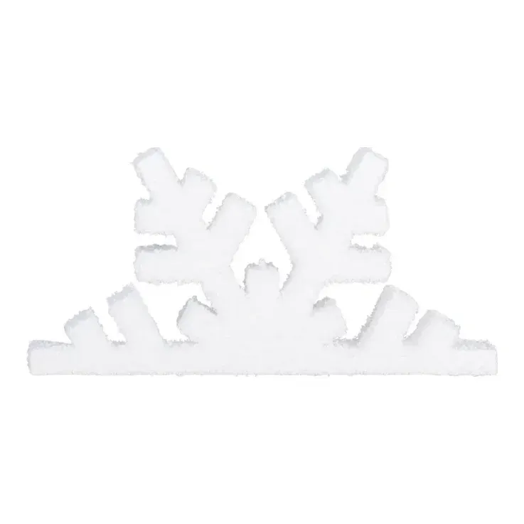 Halvt snefnug, 50x25cm, kunstig sne – Brøndsholm
