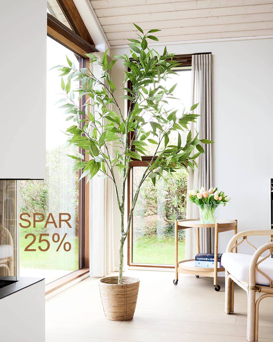Rolige, grønne nuancer 🌿
Et smukt kunstige eukalyptustræ på 195cm, giver rummet et naturligt og afslappet udtryk. Det passer fint ind både i stuen og på kontoret. (Psst… ingen vanding nødvendig)🌿

#brøndsholm #kunstigegrønneplanter #eukalyptustræ #kunstigeukalyptus #grønindretning