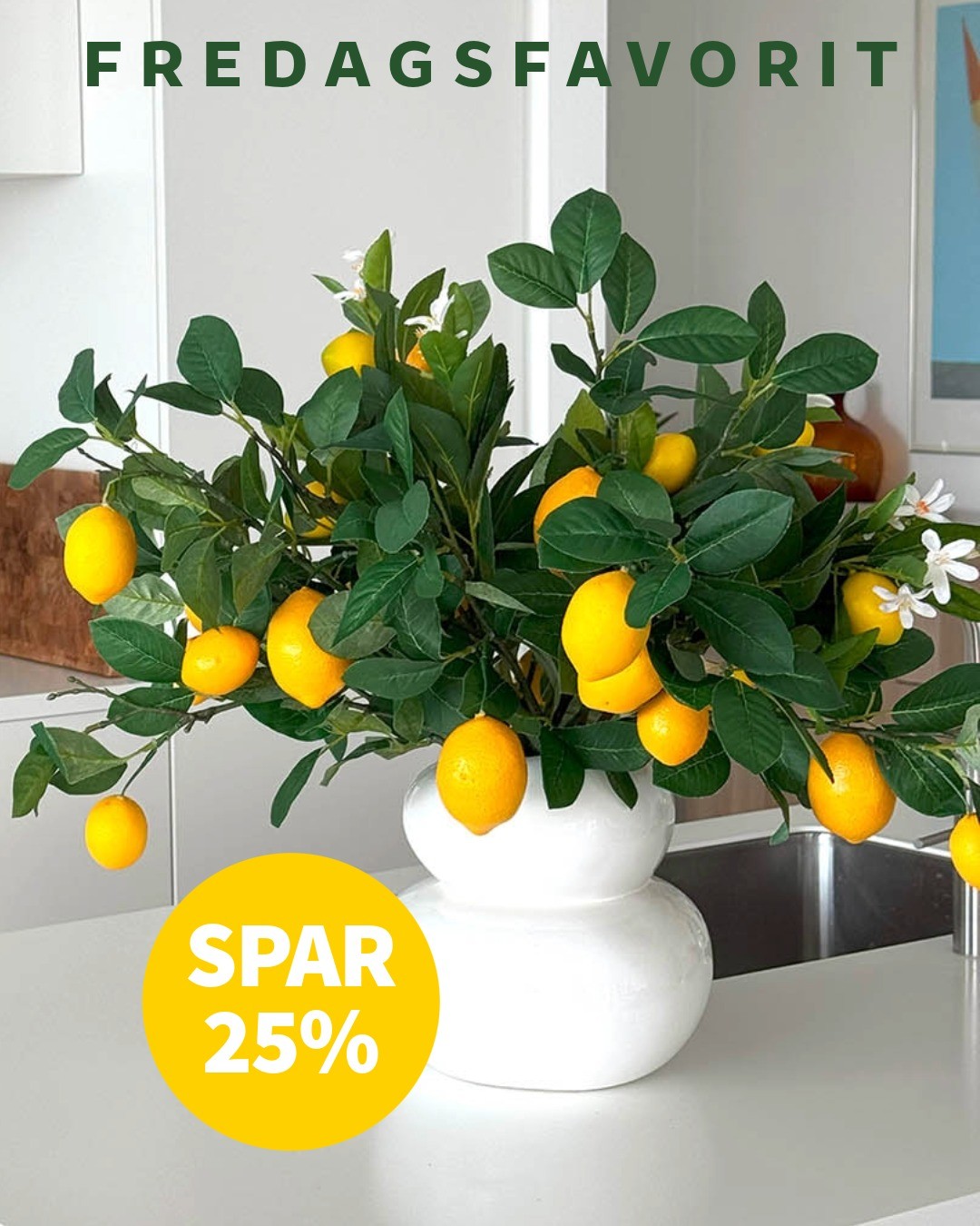 Fredagsfavoritten er citronstemning 🍋
Kunstige citrongrene, citrontræer og fine detaljer
En lille bid af sydlandsk sommer hjemme hos dig selv🍋

🍋 Flere størrelser og varianter
🌿 Perfekt til sydlandsk sommerstemning
⌚ Rabatten gælder fra 5/6 t.o.m. 12/6-26
👉Find citronudvalget via link i bio

#brøndsholm #kunstigeplanter #citrontræ #citrongren #citruspynt #sydlandskstemning #sommerstemning #citron #sommerhygge #sommerinspiration