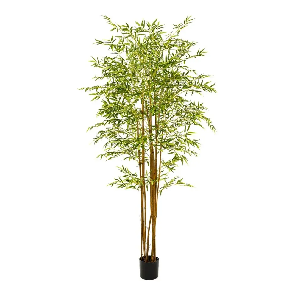 Japansk bambus, 9 stængler, 210cm, kunstig plante - Brøndsholm