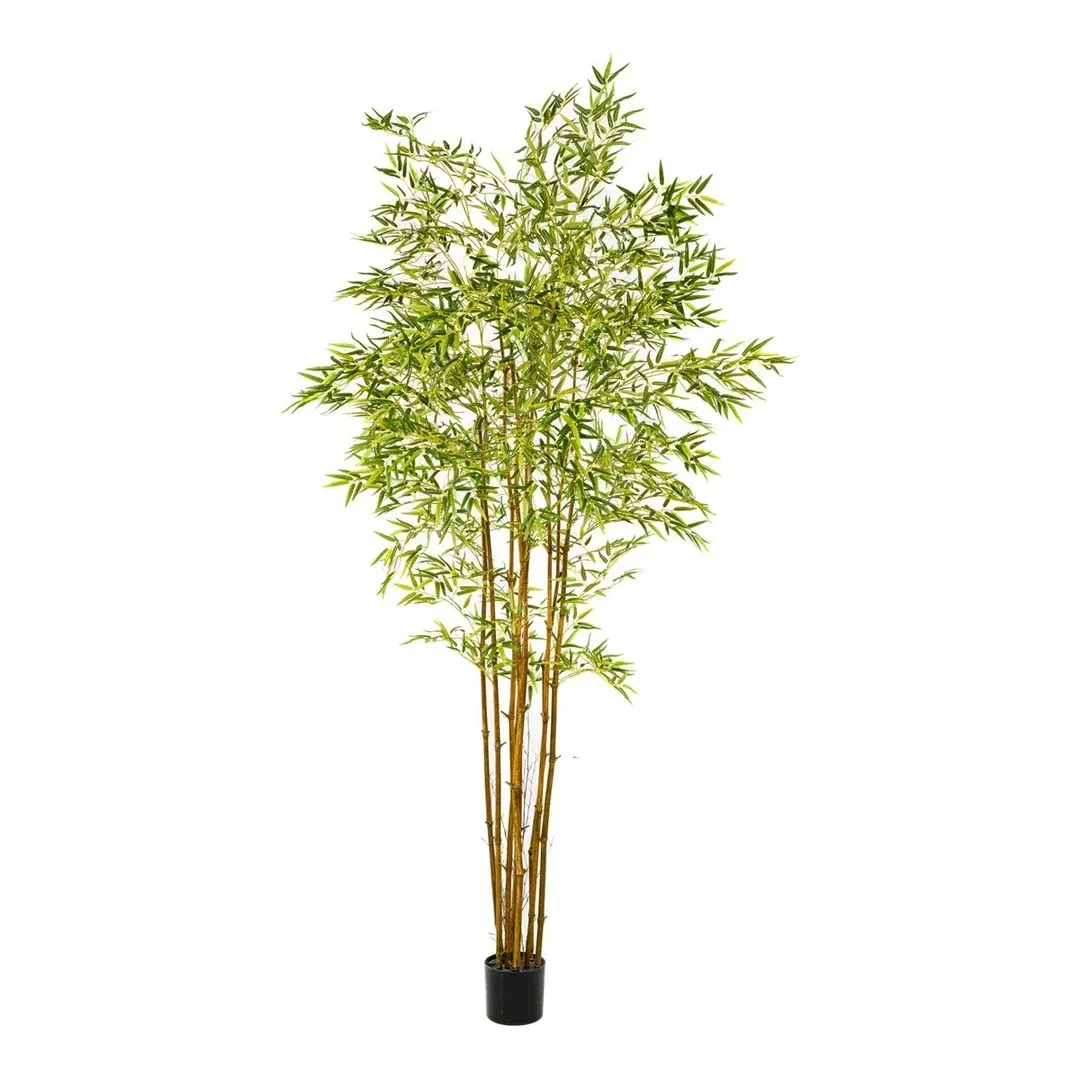 Japansk bambus, 9 stængler, 240cm, kunstig plante - Brøndsholm