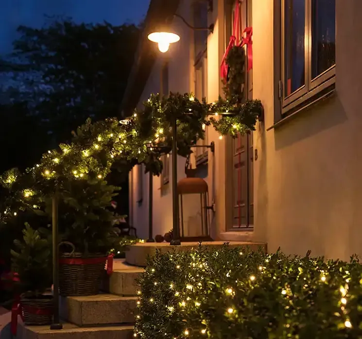 Led lyskæde sort ledning