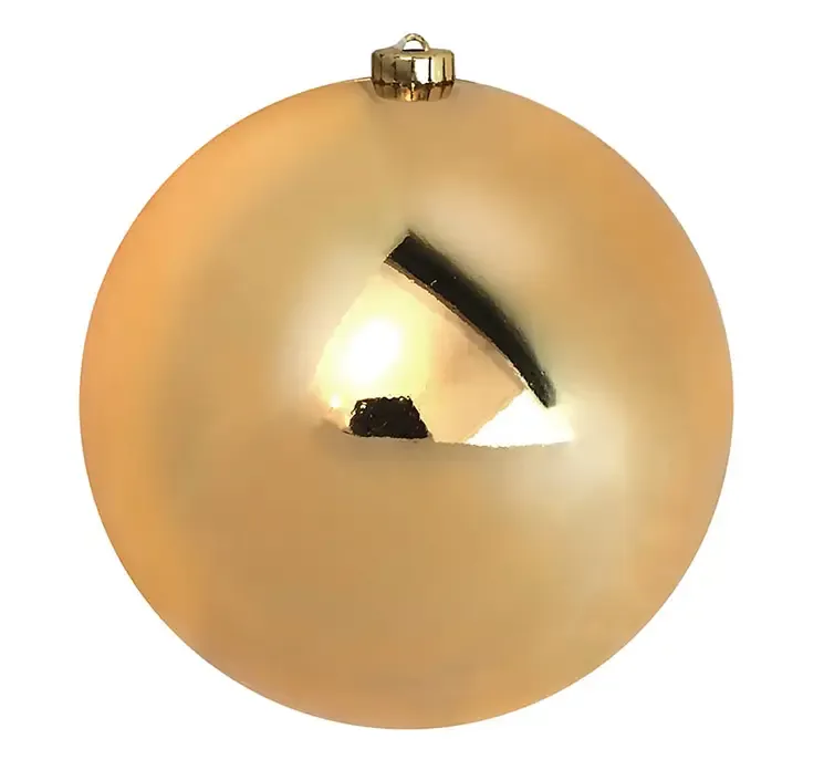 Julekugle af plast i guld, blank