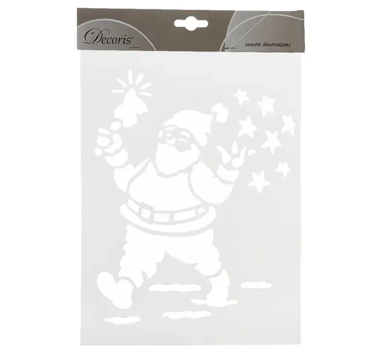 Julemotiv skabelon med julemand af plast