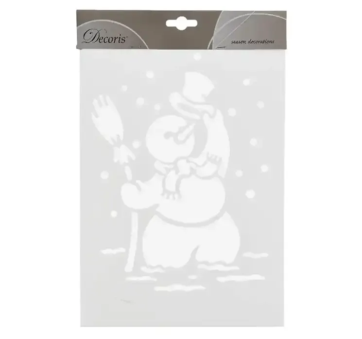 Julemotiv skabelon med snemand af plast