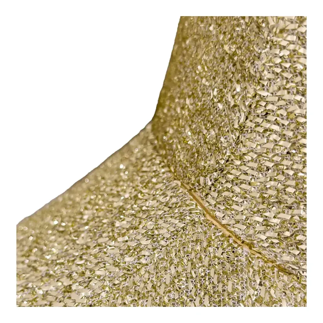 Stjerne af polyester i guld farvet lukkes med lynlås Ø135cm closeup