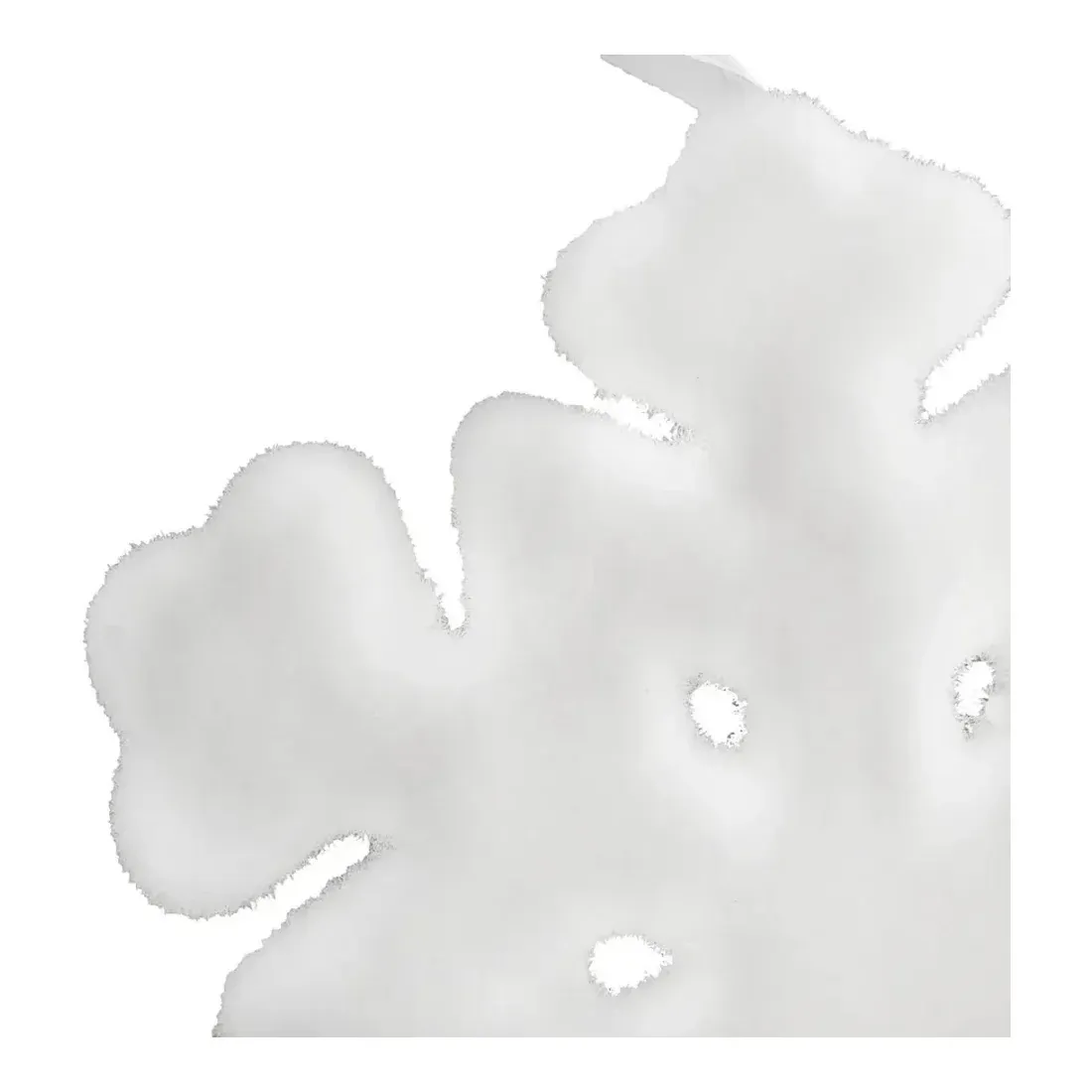 Snefnug kunstig i hvid af skum med ophæng closeup