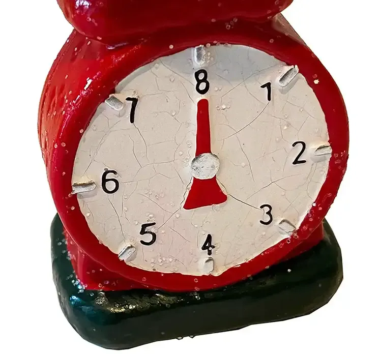 Juletræspynt køkken vægt til ophæng af plast i rød closeup