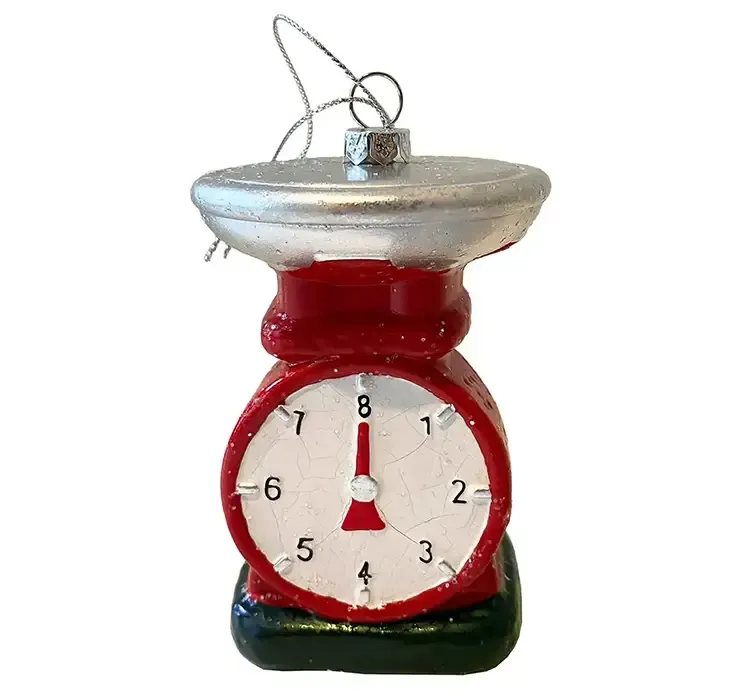 Juletræspynt køkken vægt til ophæng i rød