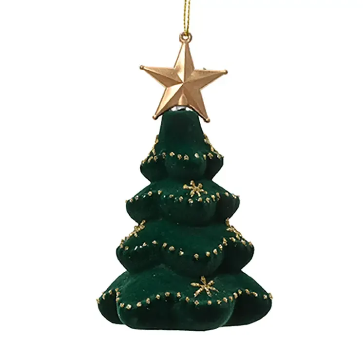 Juletræspynt af plast i grøn