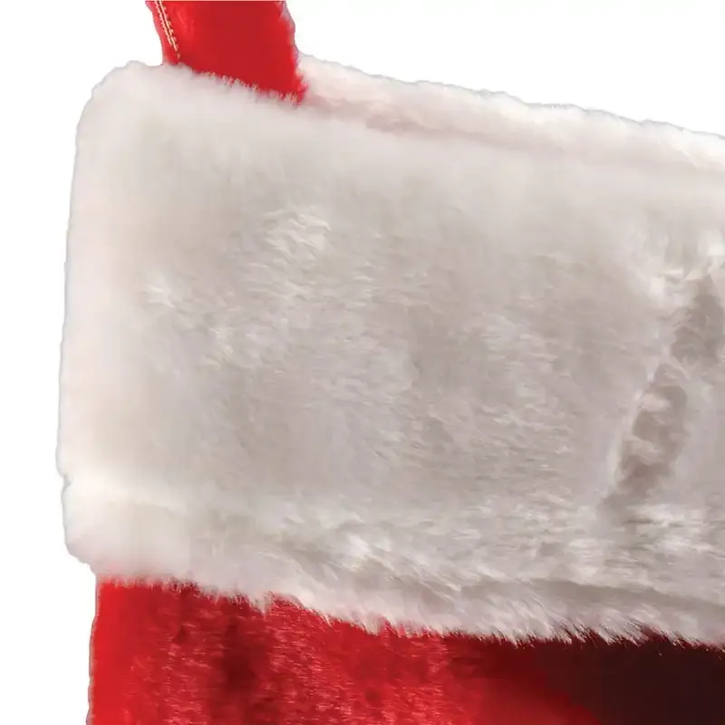 Julesok med plyskant closeup