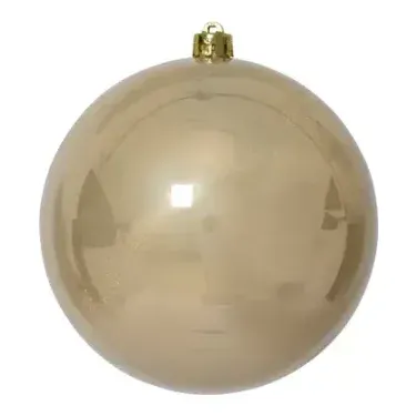 Julekugle i polystyren, 14cm, champagne, blank finish – Brøndsholm