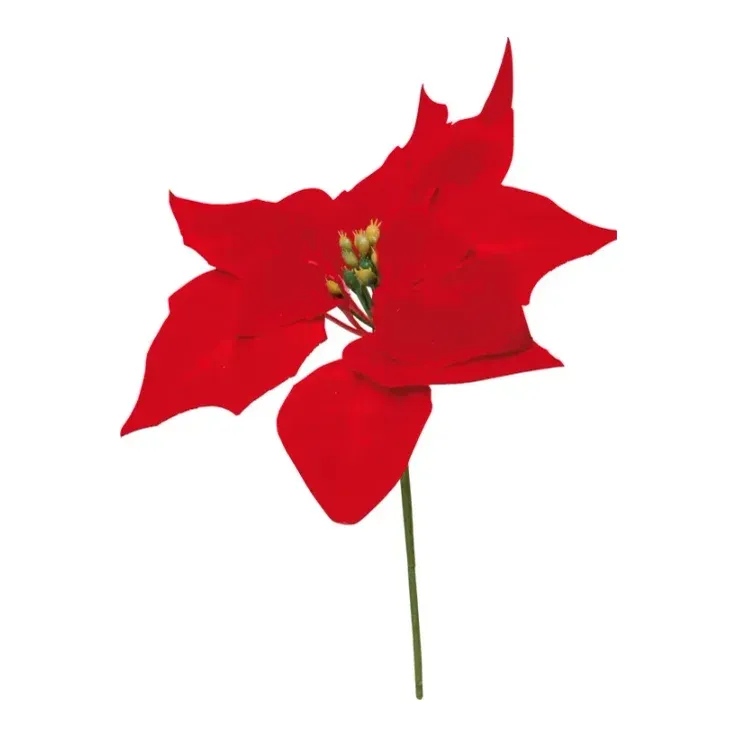 Julestjerne på stilk, Ø20cm, kunstig blomst – Brøndsholm