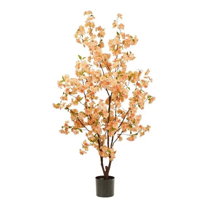 Kirsebærtræ, 135cm, fersken, kunstig plante – Brøndsholm