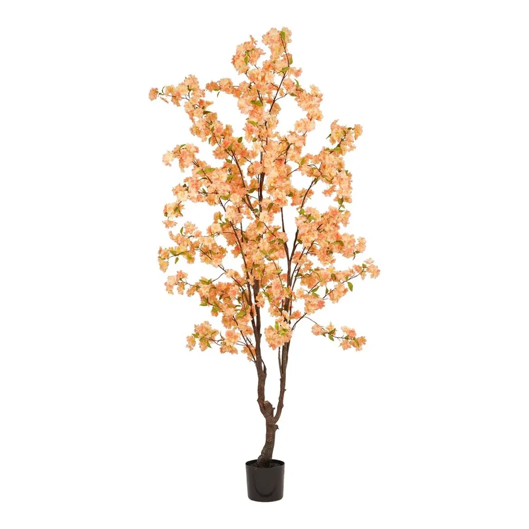 Kirsebærtræ, 210cm, fersken, kunstig plante - Brøndsholm