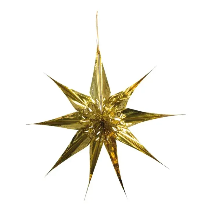 Klassisk julestjerne, Ø60cm, guld, julepynt – Brøndsholm