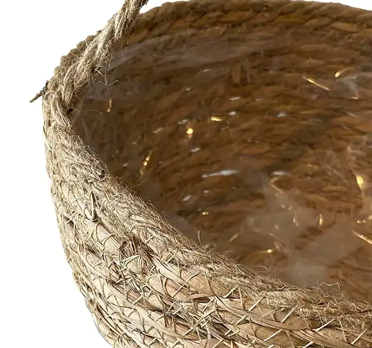 Hængekurve sæt med tre stk af søgræs i naturfarvet closeup