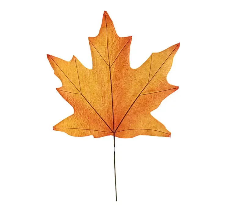 Kunstig ahorn blad af papir i orange